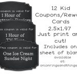 FREE Kids Reward Coupons Printables