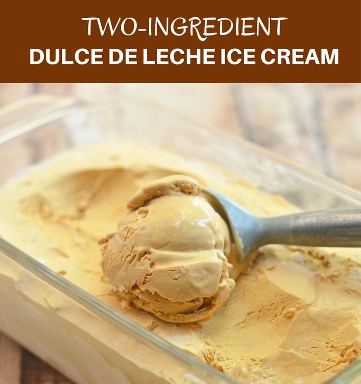 Two-ingredient dulce de leche ice cream that will rival the best commercial ice creams out there! All you need are two ingredients to make the richest, silkiest, most intense caramel ice cream ever. No churning or ice cream maker needed!