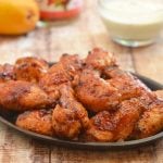 Mango Habanero Chicken Wings with Curry Yogurt Dip