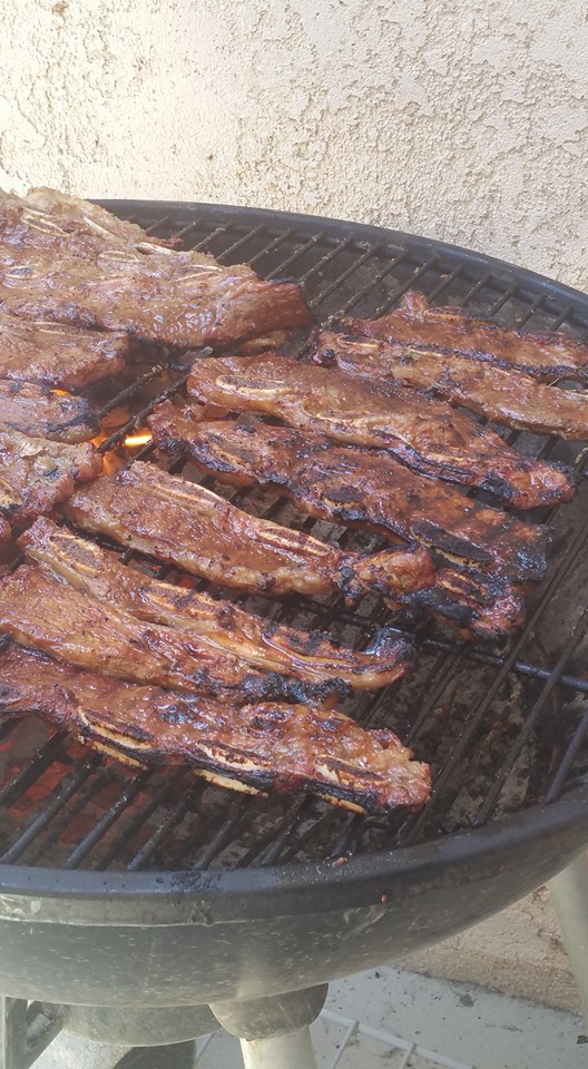 These Korean BBQ Kalbi are grilled to perfection!