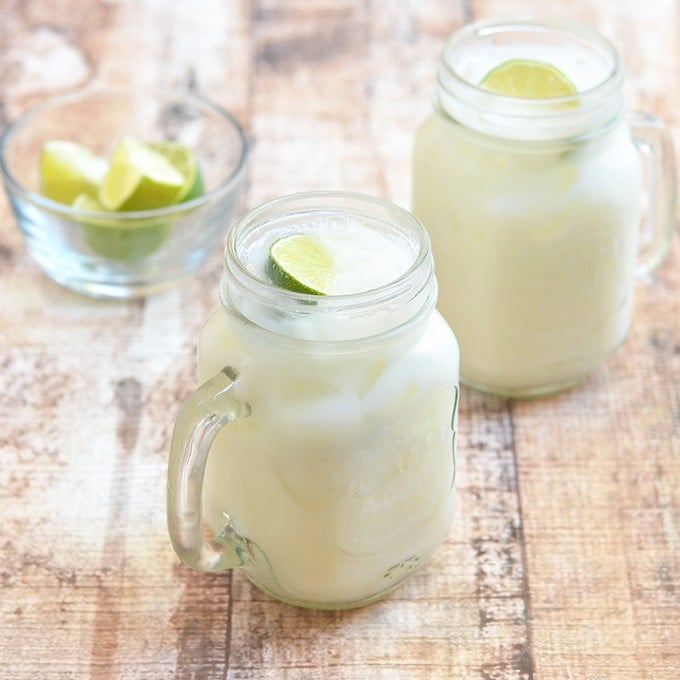 Brazilian Lemonade made with fresh limes and condensed milk is the perfect blend of sweet, tangy, and creamy. It's a delicious way to refresh and cool down this summer!