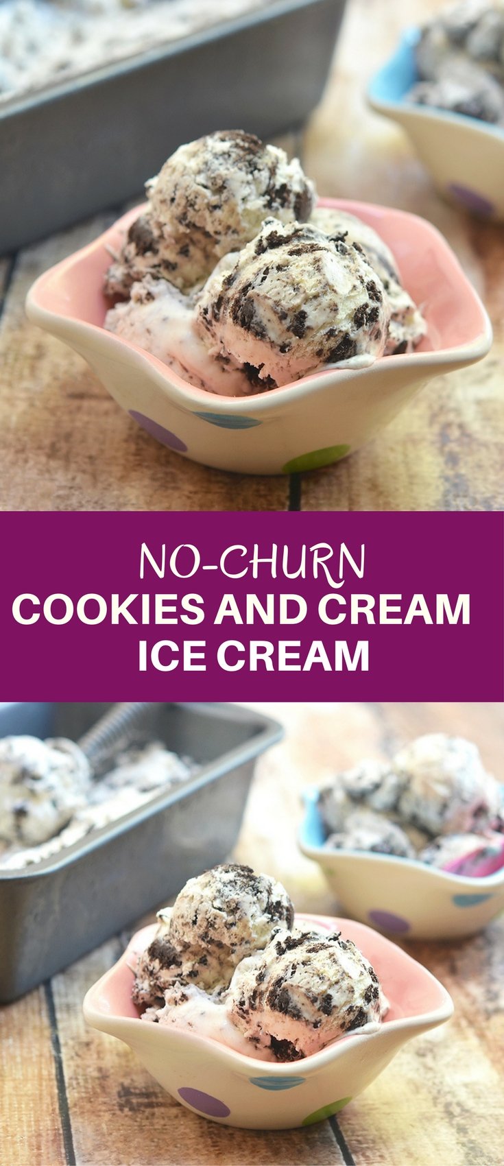 No-churn Cookies and Cream Ice Cream is rich, silky, and generously studded with Oreos! Only 4 ingredients and no ice cream maker or fancy equipment needed to make this amazing summer treat!