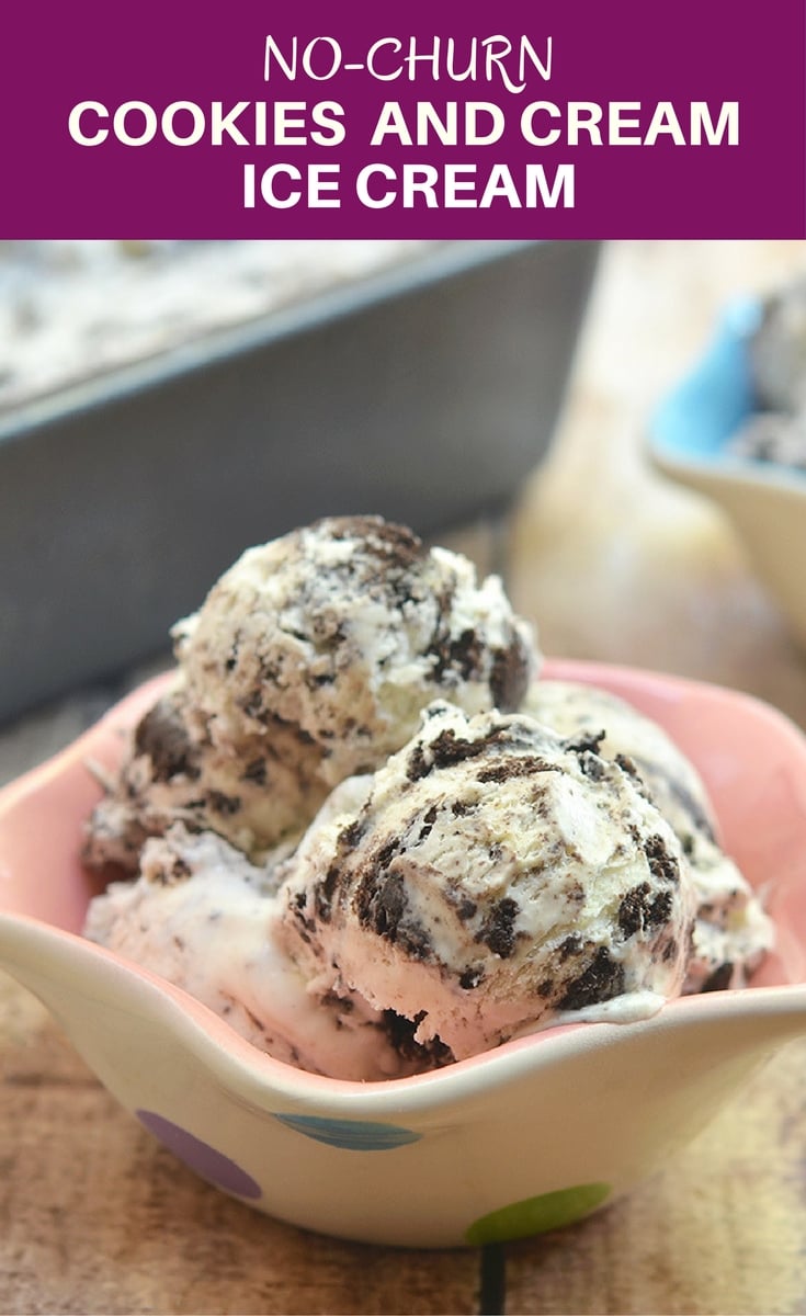 No-churn Cookies and Cream Ice Cream is rich, silky, and generously studded with Oreos! Only 4 ingredients and no ice cream maker or fancy equipment needed to make this amazing summer treat!