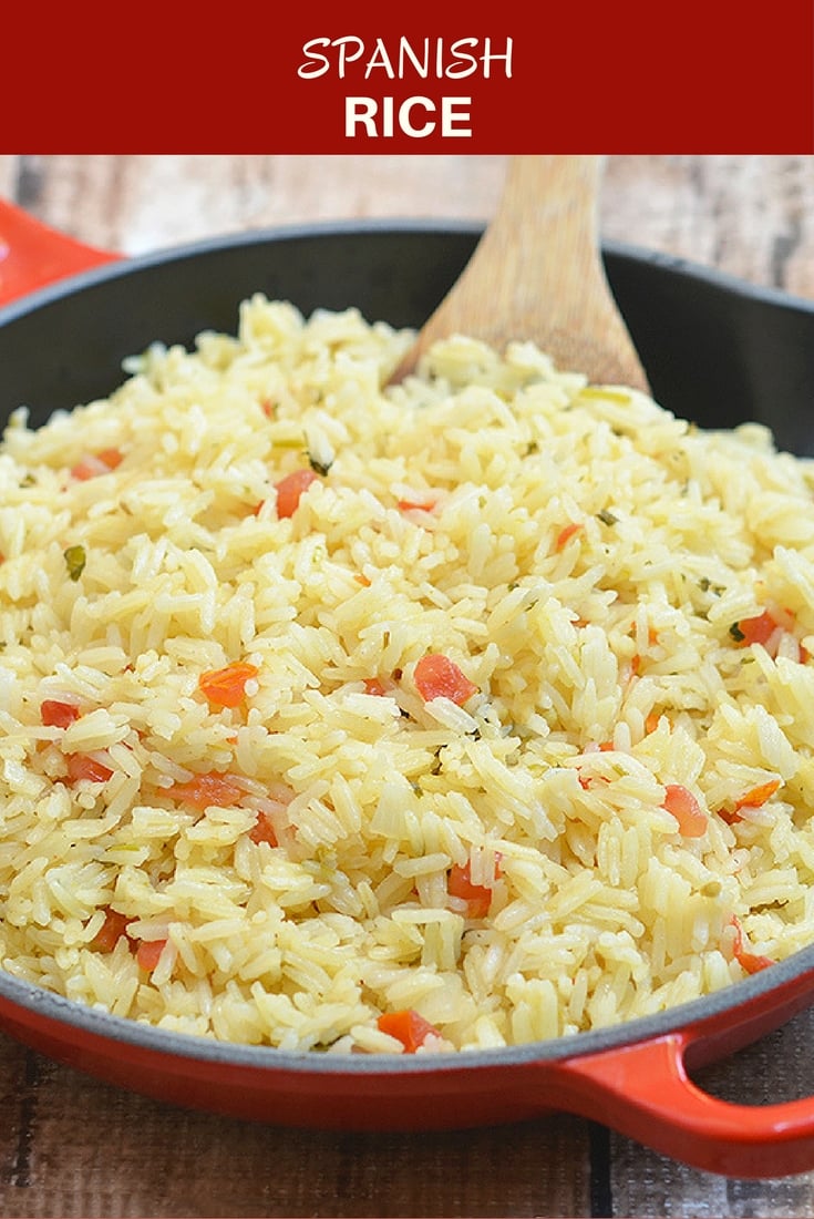 Spanish rice with fresh tomatoes, onions, garlic, cilantro, and lime juice is the perfect accompaniment to your favorite Mexican entrees. Quick and easy to make and cooks in one pan!