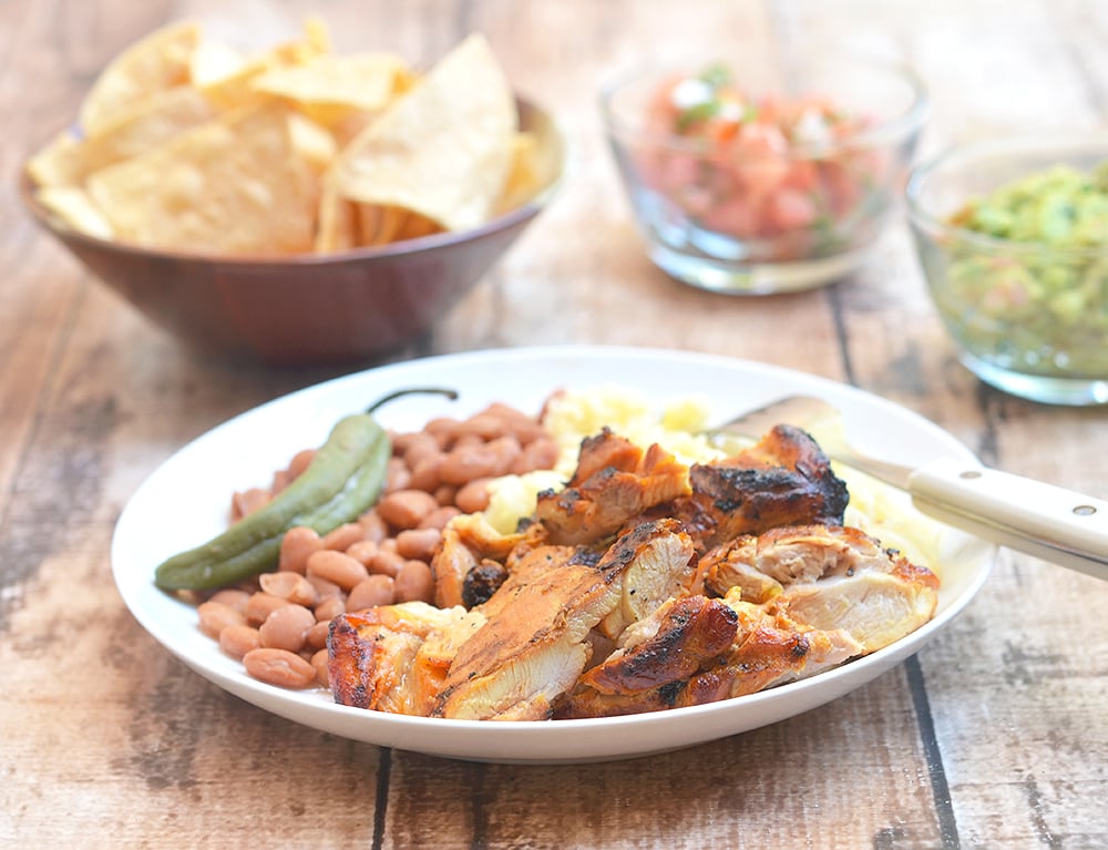 Pollo Asado is marinated in citrus juices and a special blend of spices and then grilled to perfection. It's delicious fresh off the grill with your favorite sides and leftovers are amazing in tacos, burritos or quesadillas!