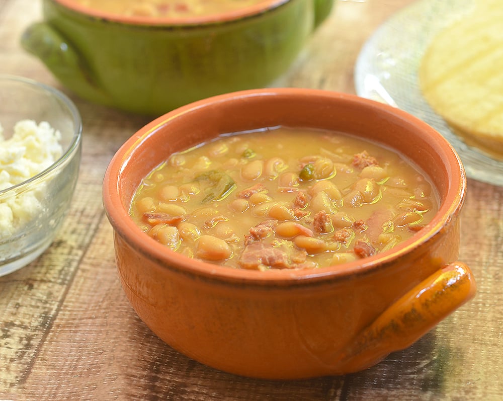 Charro beans cooked with bacon, chorizo, tomatoes and chili peppers are a delicious accompaniment to your favorite Mexican entrees. They're hearty enough to be enjoyed on their own with warm tortillas and the recipe can be easily doubled to feed a crowd!