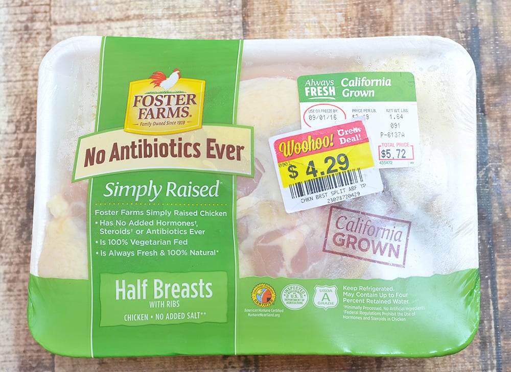 Foster Farms antibiotic-free simply raised chicken is perfect for this healthy chicken recipe. 