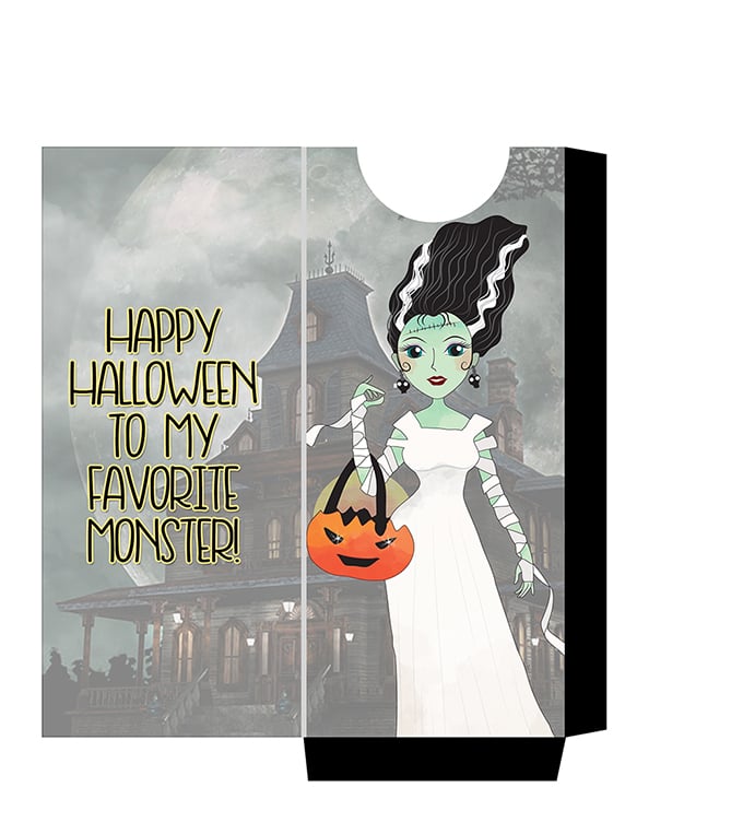 FREE Munsters Candy Bar Sleeve Printables-Bride- celebrate halloween with these cool and spooky candy sleeves