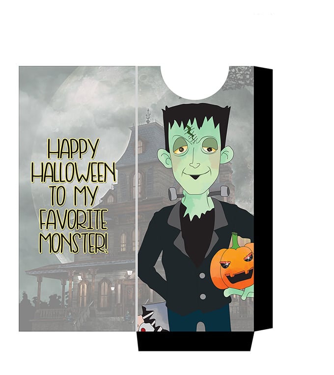 FREE Munsters Candy Bar Sleeve Printables-Herman- spook up your halloween candy with these candy sleeves