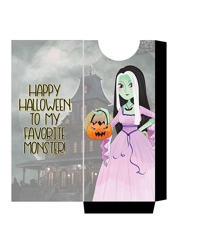 FREE Munsters Candy Bar Sleeve Printables-Lily- slide these over your halloween candy bars for a spooky treat