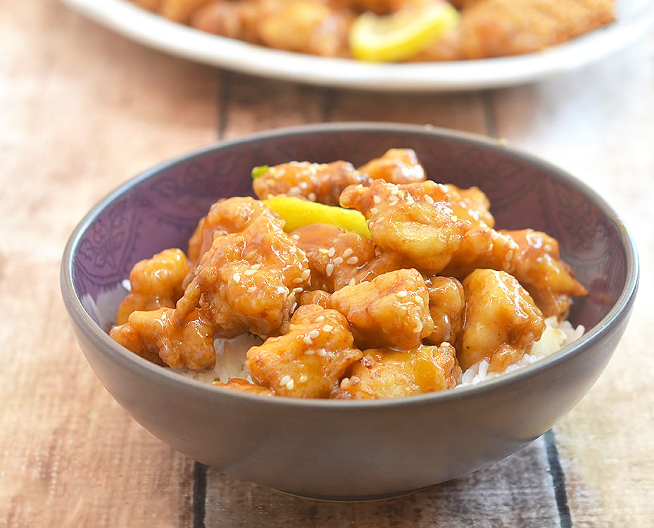 Honey lemon chicken is a healthier version of your favorite takeout meal. 