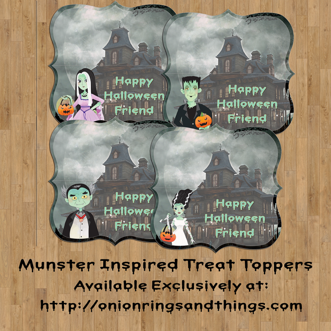 FREE Munsters Treat Bag Toppers Printables | Onion Rings &amp; Things