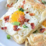 breakfast in bread on a plate.