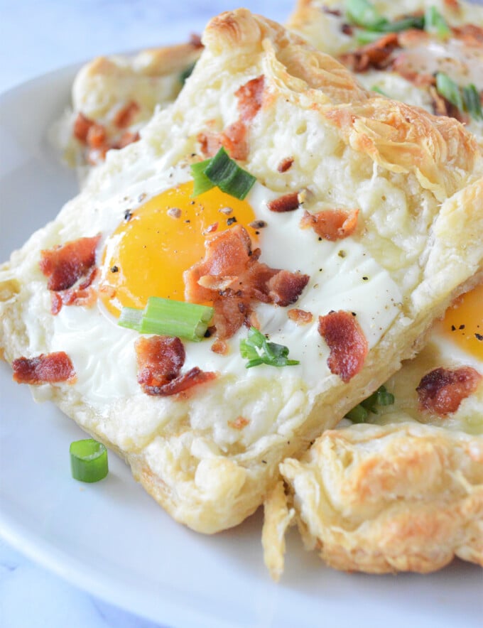 breakfast in bread on a plate.