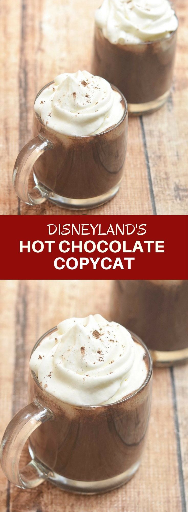 Disneyland's Hot Chocolate Copycat that's creamy and chocolatey at every sip! Rich and indulgent, it's the perfect treat for cold winter days!
