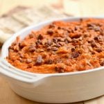 Sweet Potato Casserole with Rum and Candied Pecans is a must-have holiday side dish. Fluffy with a spike of rum flavor and crunchy sweet pecan topping, it's the perfect accompaniment toThanksgiving turkey or Christmas ham.