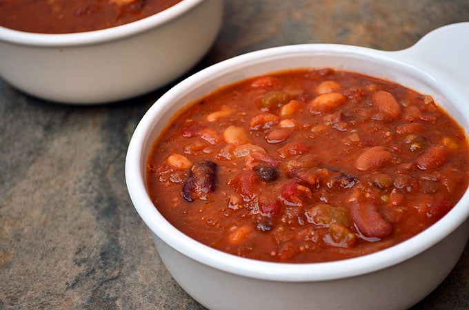 15-Bean and Ham Soup with assorted beans, ham, tomatoes, and Cajun seasonings is thick, hearty, and delicious.