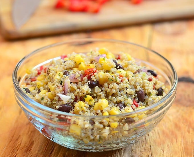 Check out this easy recipe for Southwestern Quinoa Salad as a side dish.