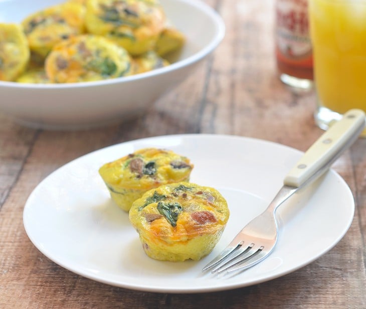 Bacon Spinach and Mushroom Egg Muffins Onion Rings & Things