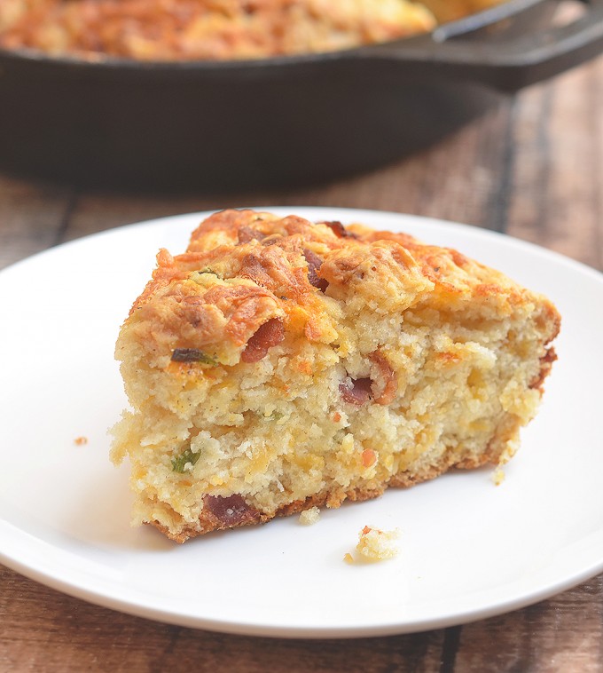 Skillet CheddarBacon Beer Bread Onion Rings & Things