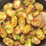 Skillet Potatoes and Bacon makes a simple yet spectacular addition to any dinner meal. With crisp edges, creamy centers, and loads of flavor, the everyone will be fighting over the last piece!