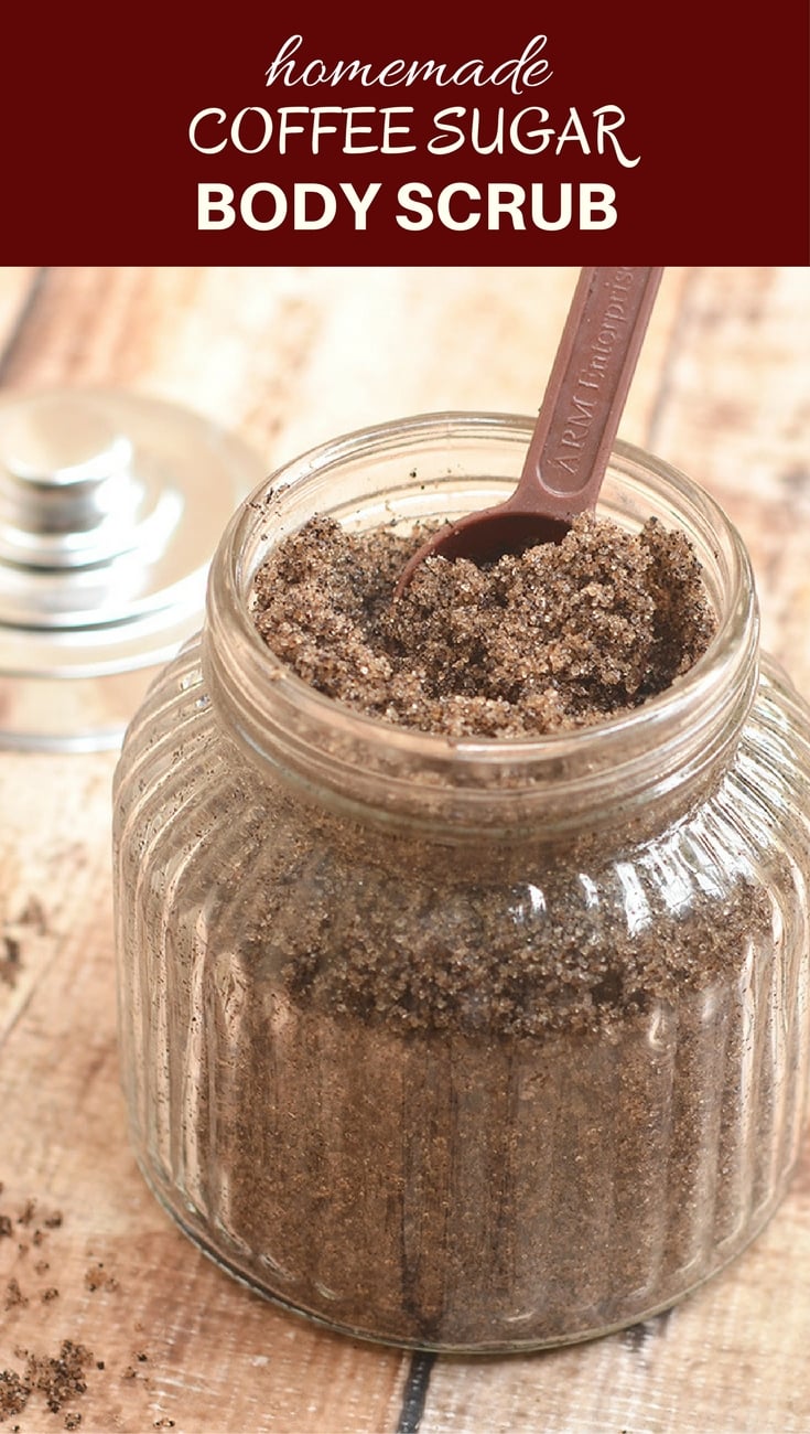 Homemade Coffee Sugar Body Scrub is a luxurious body treat for smooth, silky and invigorated skin! Only three all-natural ingredients!