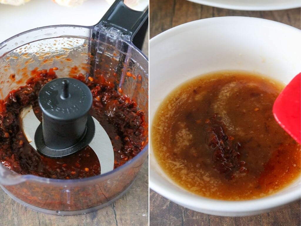 making chipotle honey glaze.