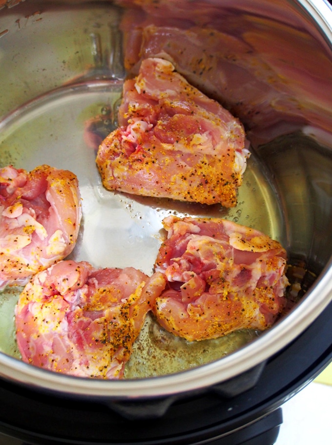 searing chicken thighs in the Instant Pot