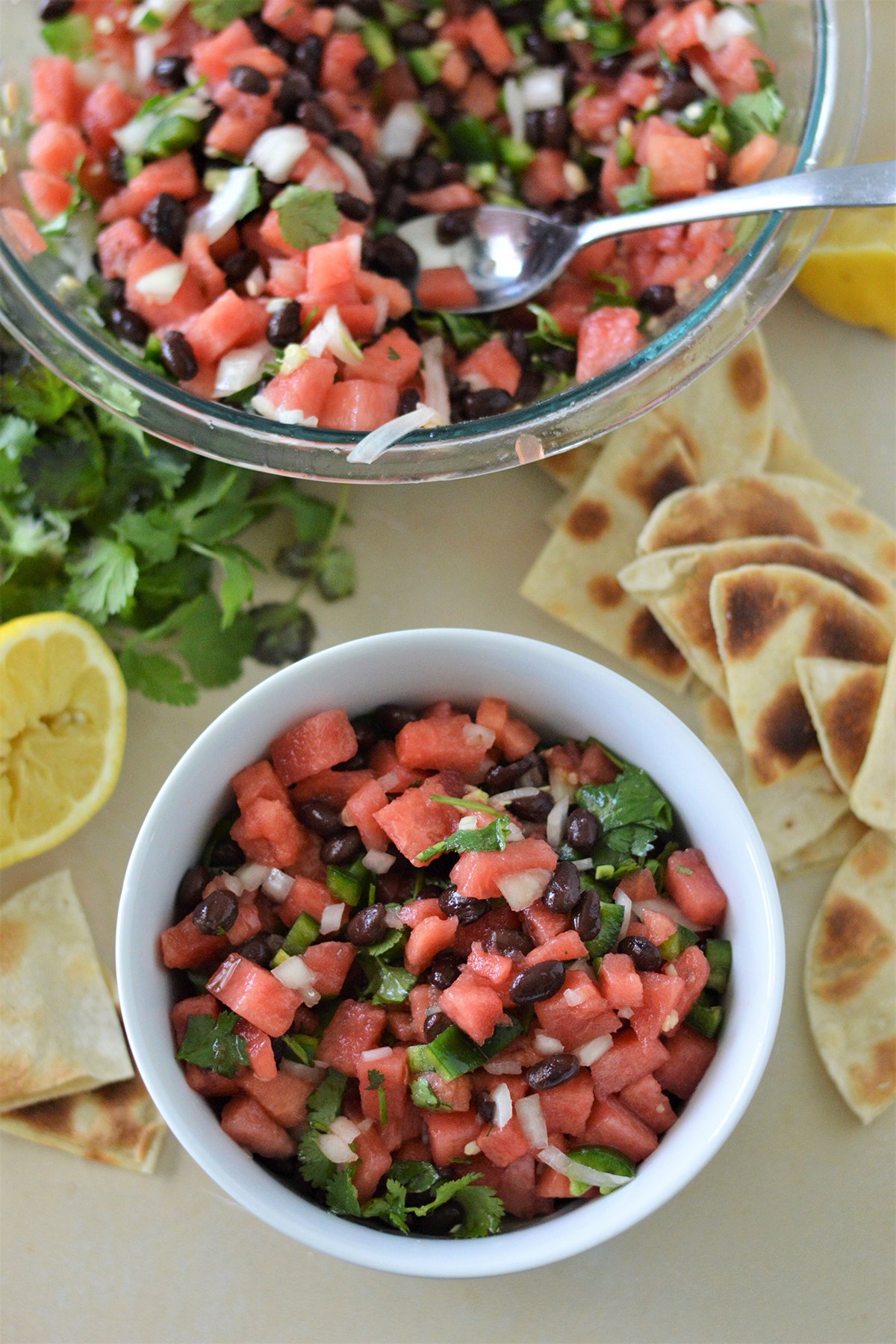 Watermelon Salsa in a bowls