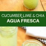 Cucumber Lime and Chia Fresca is a refreshing drink you'd want all summer long. With fresh cucumbers, freshly-squeezed lime juice, and superfood chia, this aqua fresca is a delicious way to hydrate!