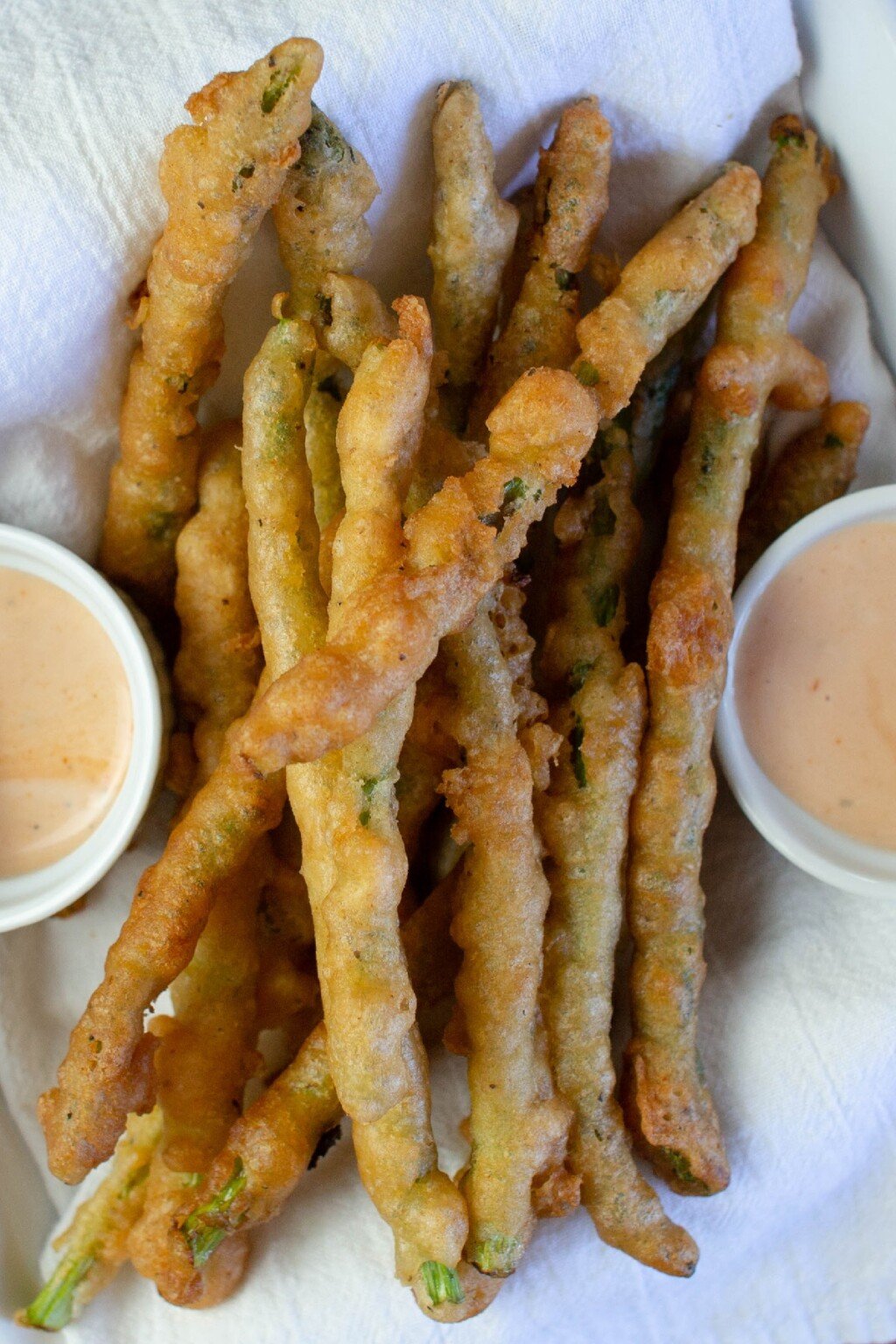 BeerBattered Asparagus Spears Onion Rings and Things