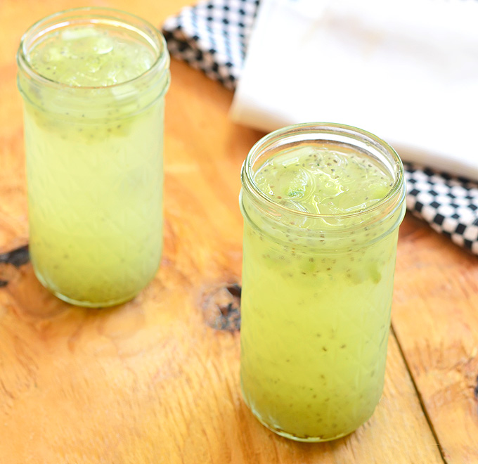Cucumber Lime and Chia Fresca is a refreshing drink you'd want all summer long. With fresh cucumbers, freshly-squeezed lime juice, and chia, this aqua fresca is a delicious way to hydrate!