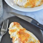 Easy Peasy Cheesy Mayo Chicken on a plate