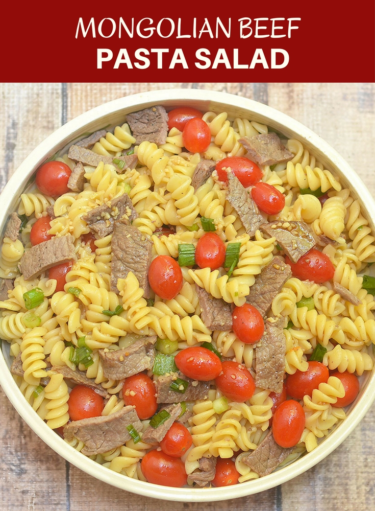 Mongolian Beef Pasta Salad Onion Rings & Things