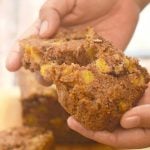 Peach Bread Loaf deliciously studded with fresh peach bits and bursting with warm cinnamon flavors. Super soft and moist, it's amazing for breakfast or anytime snack.