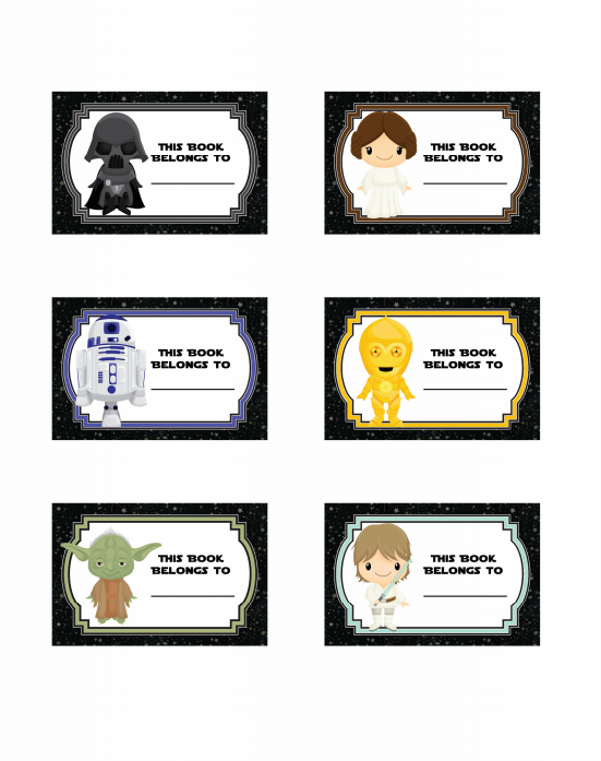 Label your kid's back to school books with these Star Wars back to school printable labels