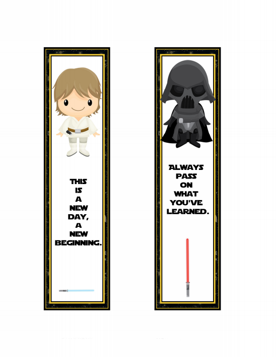 These free printable Star Wars book marks will keep your kids reading well into the school year