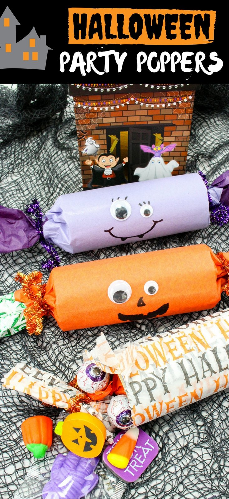 Filled with candies and other goodies, Halloween Party Poppers the ultimate Halloween party favors!