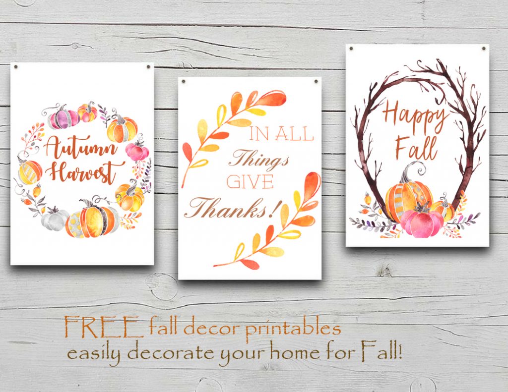 Fall Decor FREE Printables - Onion Rings &amp; Things