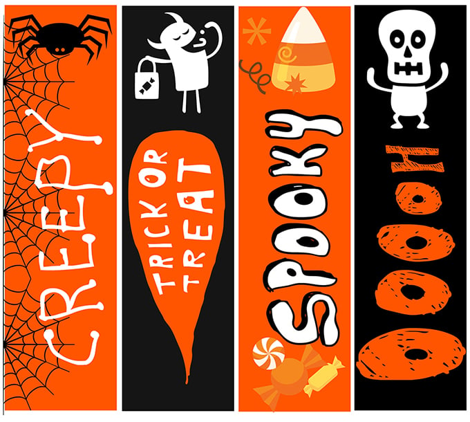 FREE Printable Halloween Bookmarks are the perfect party favors! Print, laminate, and give them out to trick or treaters. They're super cute and make reading fun!