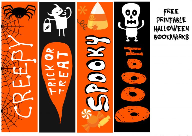 FREE Printable Halloween Bookmarks Onion Rings & Things