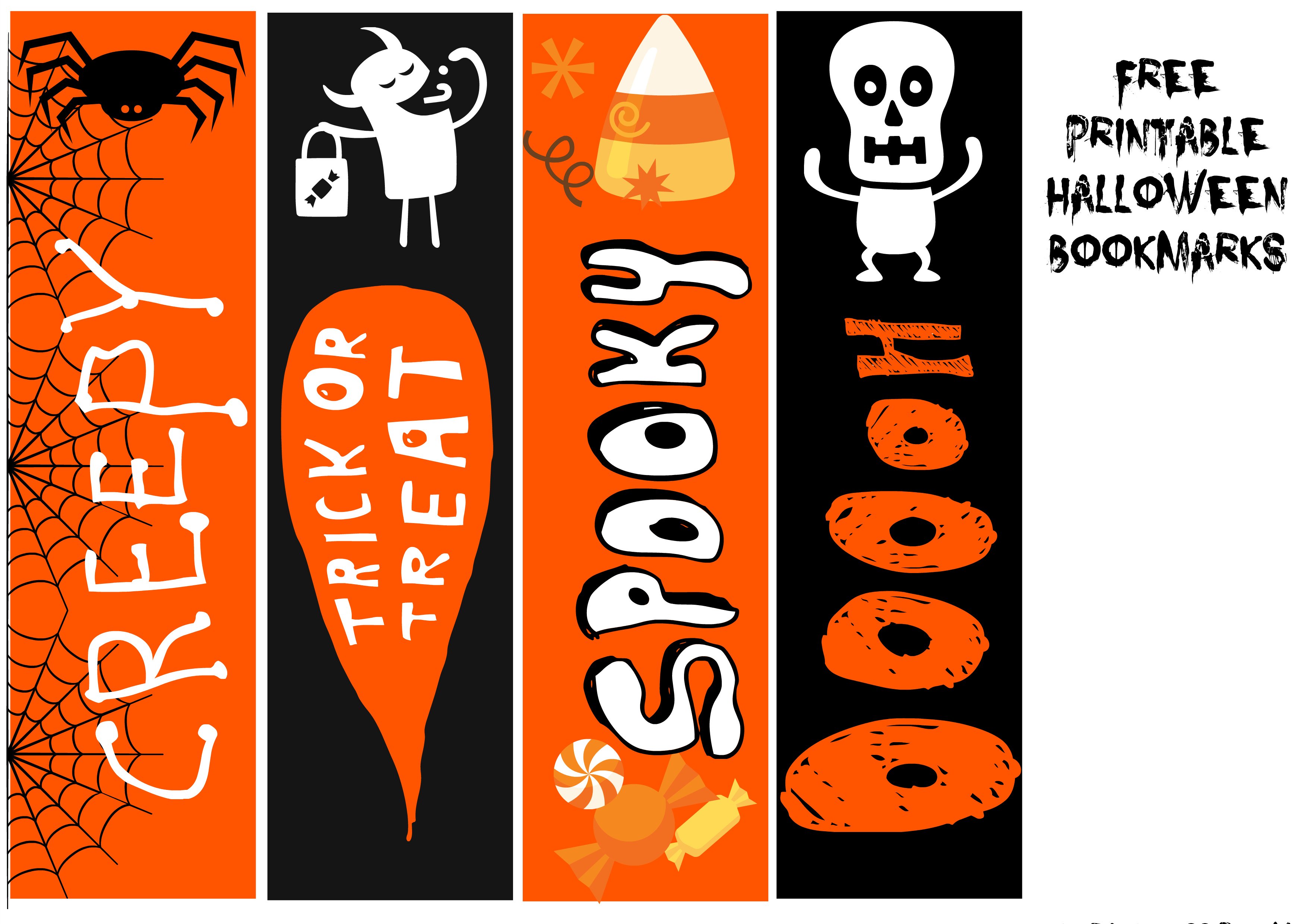 Printable Halloween Bookmarks