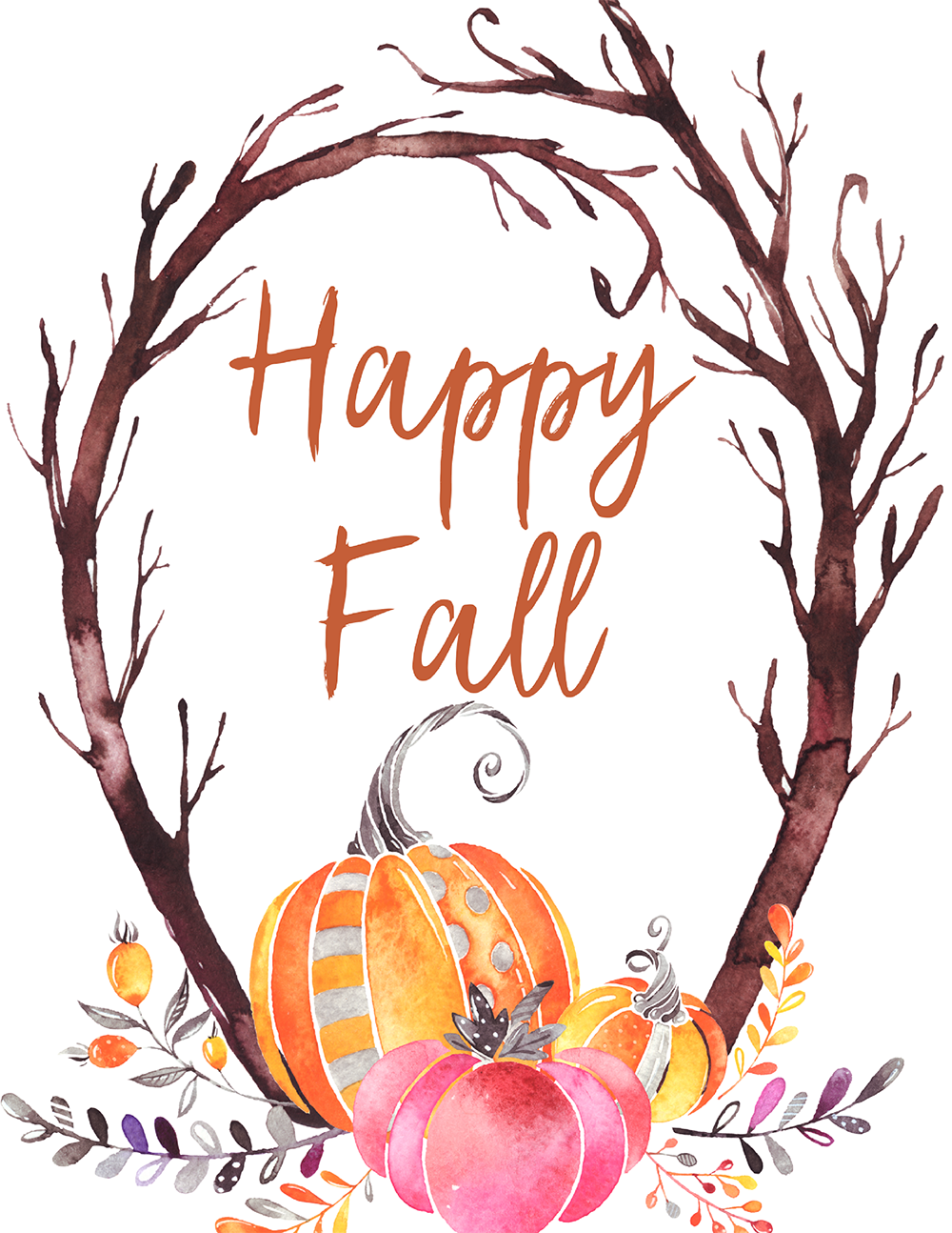 Happy Fall Decor Free Printable to easily update your home for Fall! They look amazing on the wall, on a countertop or anywhere you need a quick pop of Autumn colors. And they make great gifts, too!