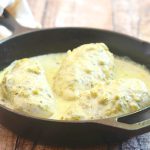 One-Pan Creamy Salsa Verde Chicken with moist chicken breasts in a flavorful green sauce is the perfect weeknight dinner. Only 5 ingredients and cooks in one pan!