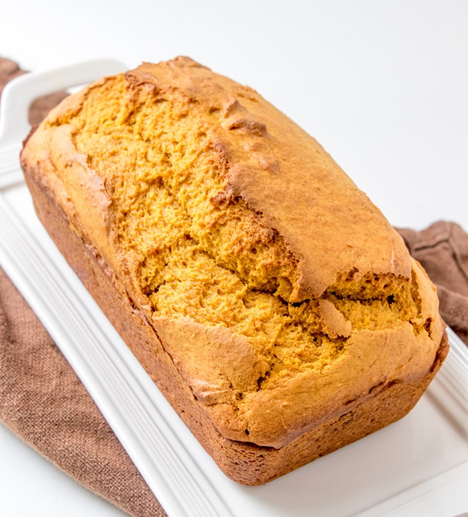 This pumpkin loaf is the perfect fall treat. It's delicious for breakfast or a snack. 