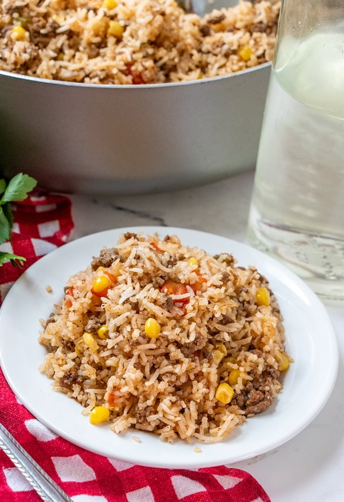 One-Pan Texas Hash on a plate