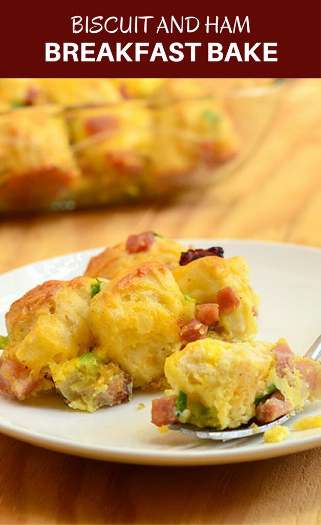 Biscuit and Ham Breakfast Bake Onion Rings & Things