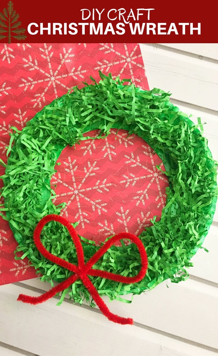 DIY Paper Christmas Wreath is a fun paper craft to do with the whole family. It's inexpensive to make and adds a festive touch to your holiday decor.