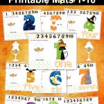 Free Printables Halloween Play Dough Counting Mats 1 to 10 for practice counting and number recognition activities. These Halloween-themed printable mats will keep kids busy for hours and make math more fun. Just print and laminate!