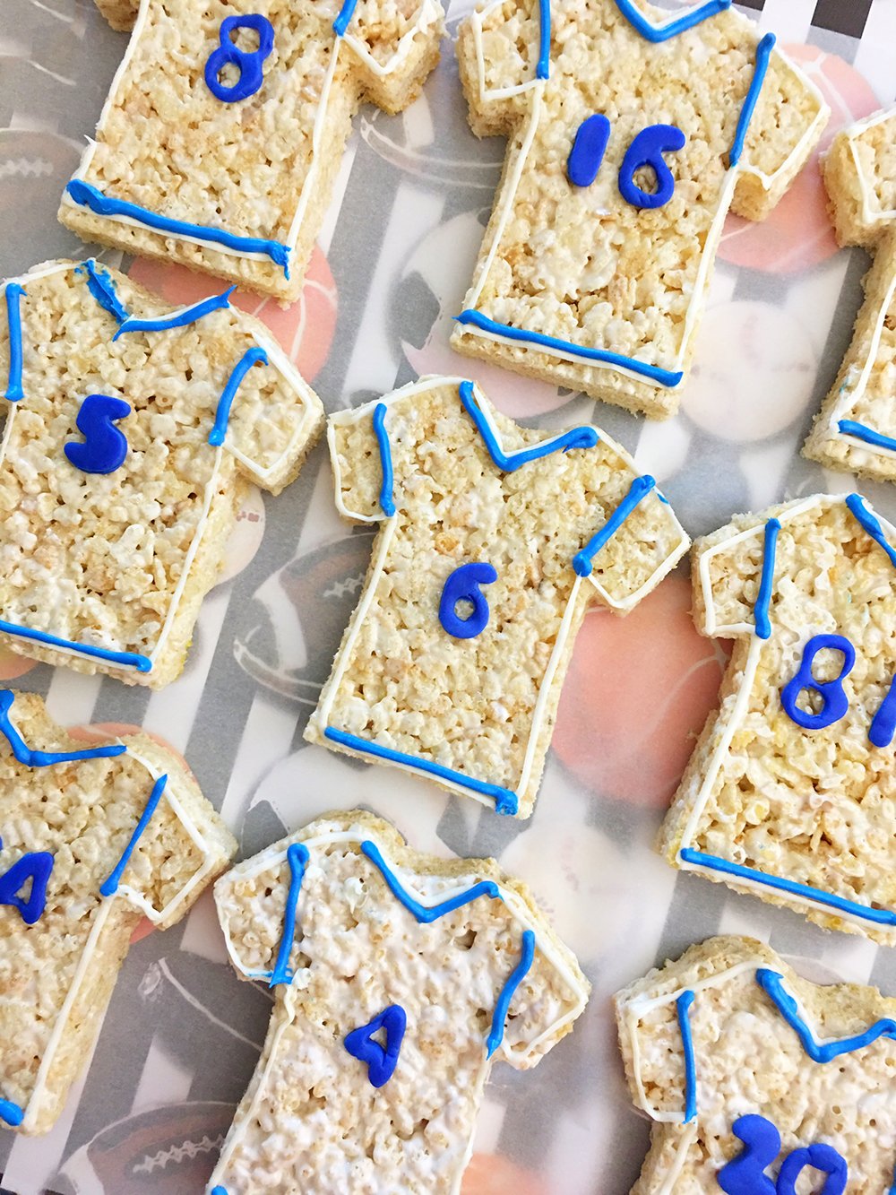 Your athletes will gobble up these sports jersey rice crispy treats!